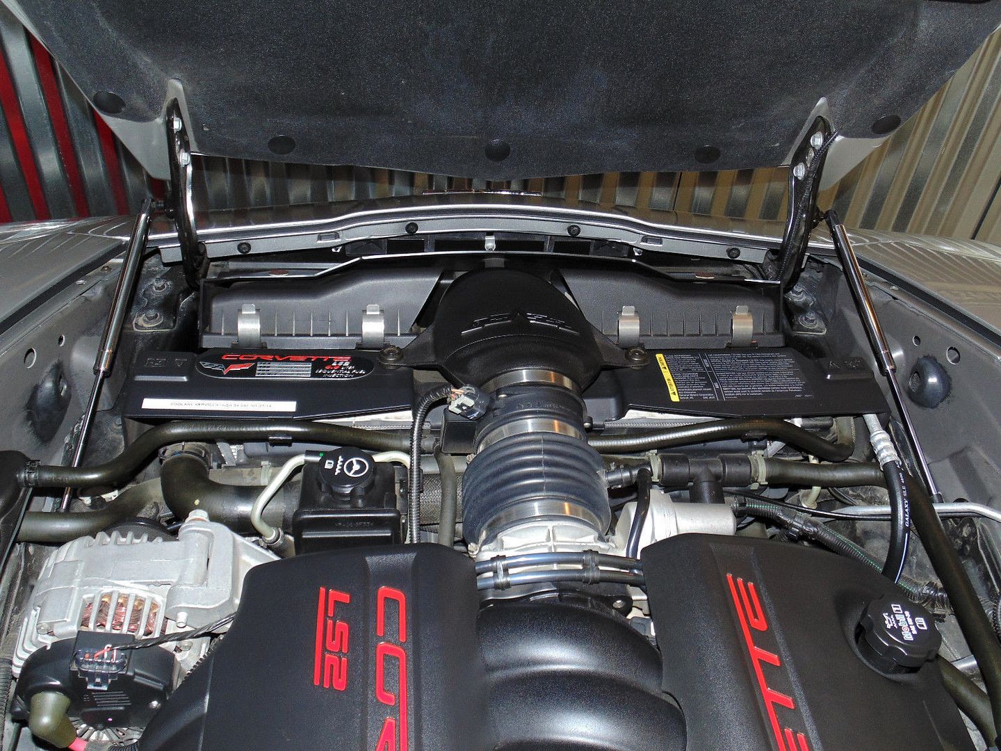 C6 Chrome Corvette Polished Stainless Steel Hood Struts Prop Shocks